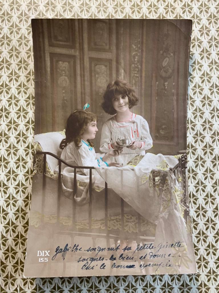 11-1-1916 Thee op bed, Ophalen of Verzenden, Voor 1920, Gelopen, Kinderen