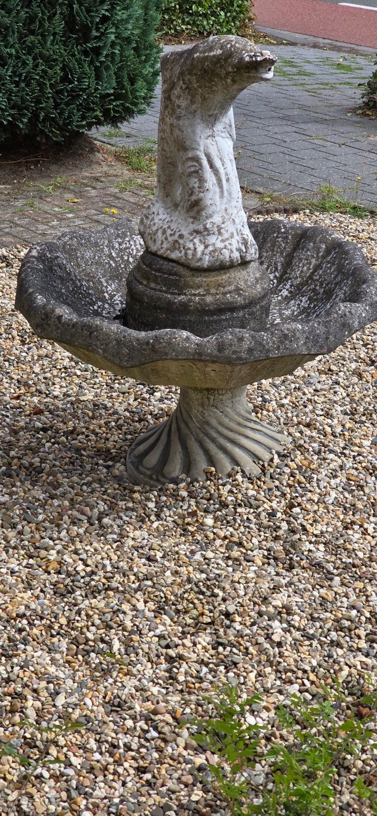 Decoratieve Tuinfontein met dolfijn - Gebruikt, Ophalen, Gebruikt, Beton, Fontein
