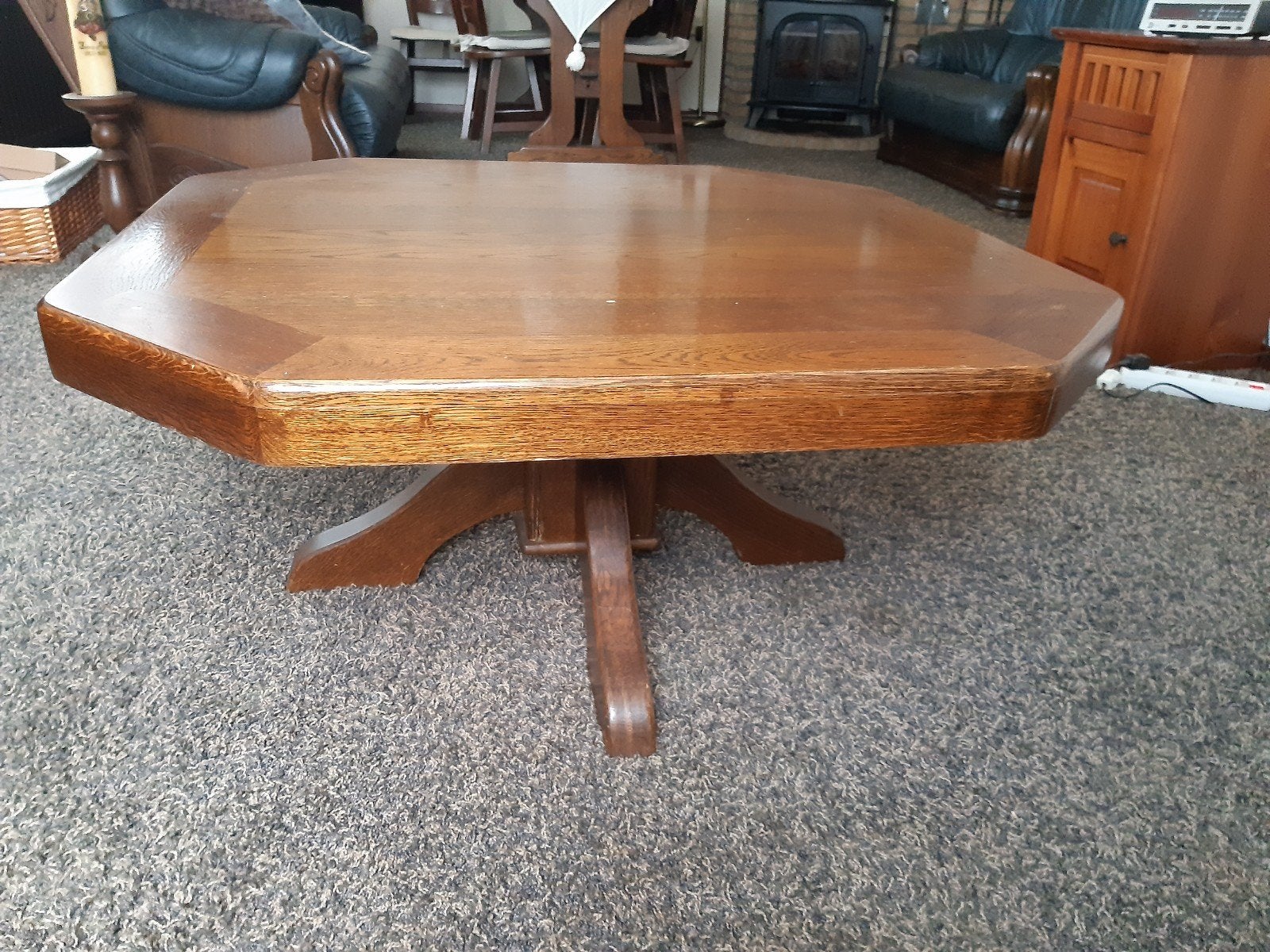 salontafel donkerbruin (eiken), Antiek en Kunst, Ophalen