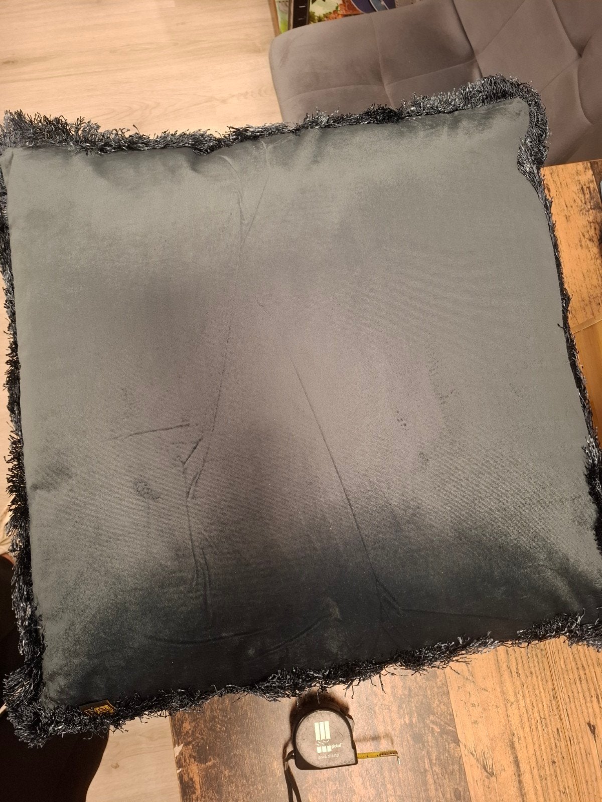 PTMD 60x60 Velvet Kussen Blauw, Huis en Inrichting, Woonaccessoires | Kussens, Blauw, Nieuw, Ophalen of Verzenden, Onbekend