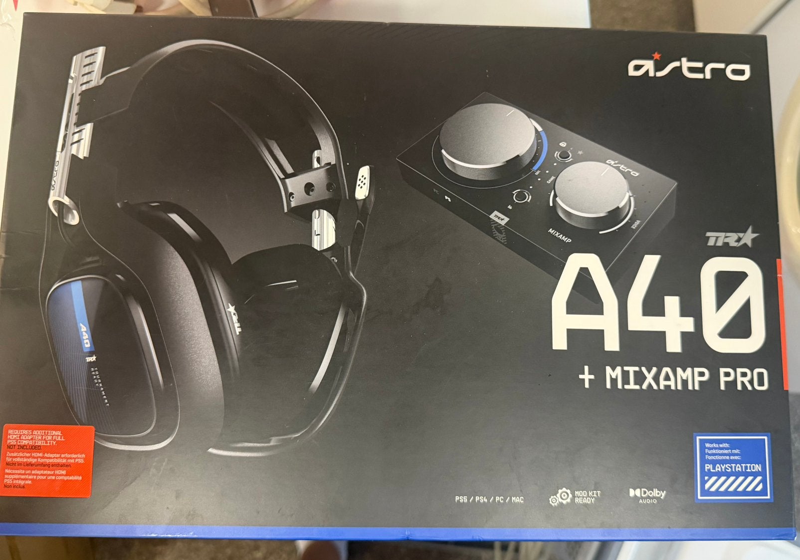 Headset voor PS5, PS4, PC ASTRO A40 TR gaming met MixAmp Pro, Ophalen of Verzenden, Zo goed als nieuw, Controller