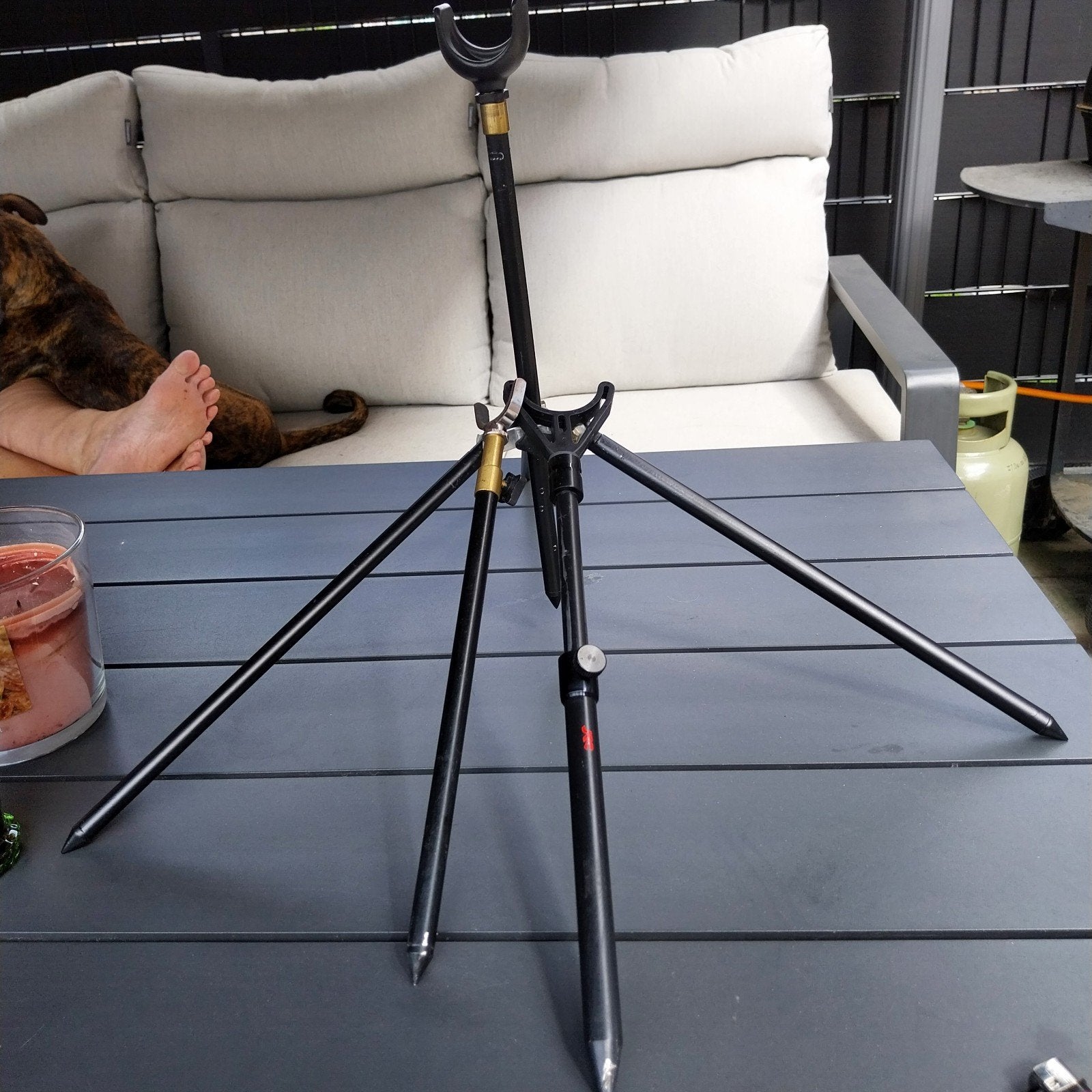 Tripod met 2 korte banksticks voor vissen, Ophalen of Verzenden, Gebruikt, Overige typen