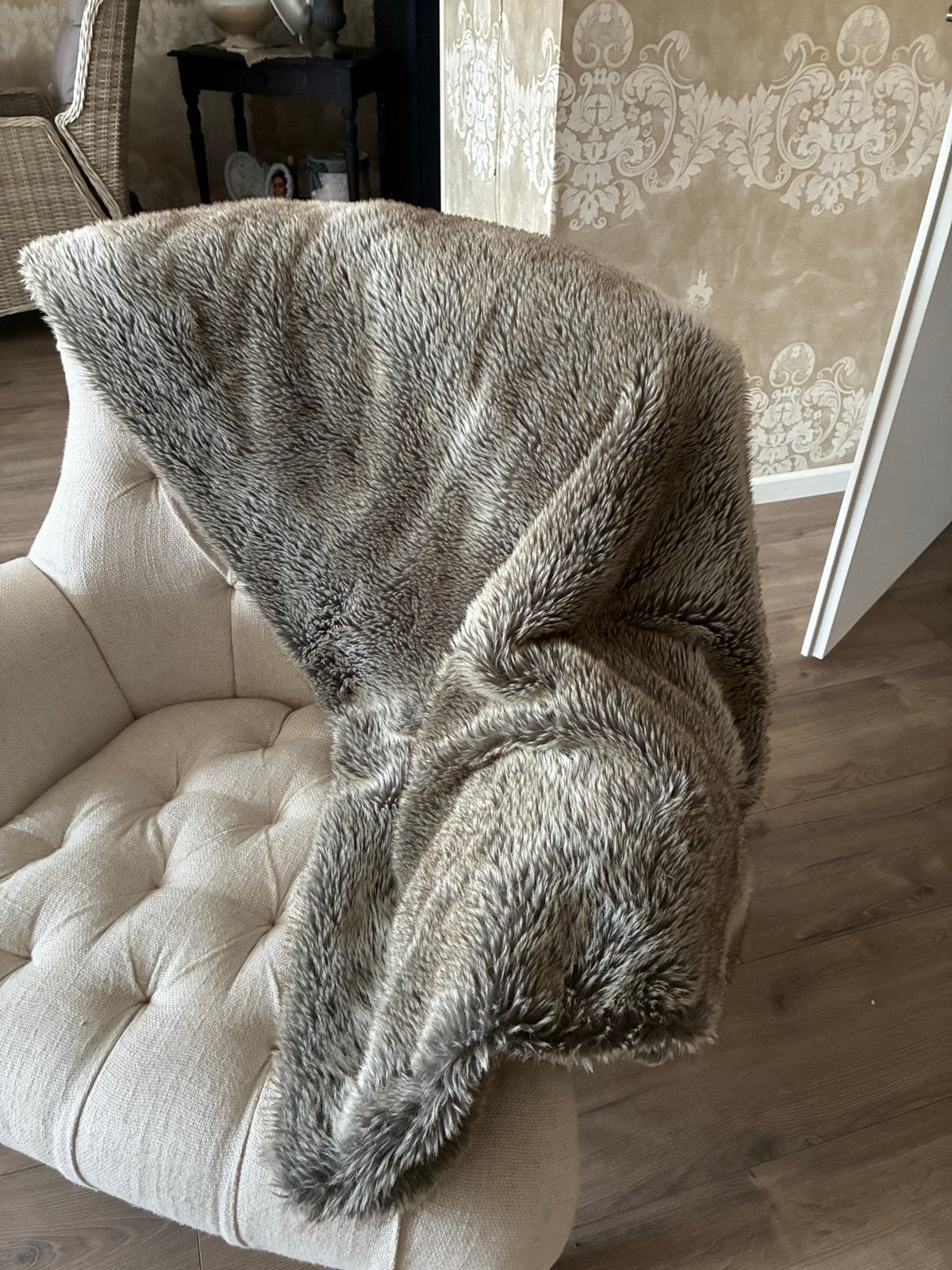 Luxe Faux Fur Plaid - Warm en Stijlvol, Ophalen of Verzenden, Zo goed als nieuw