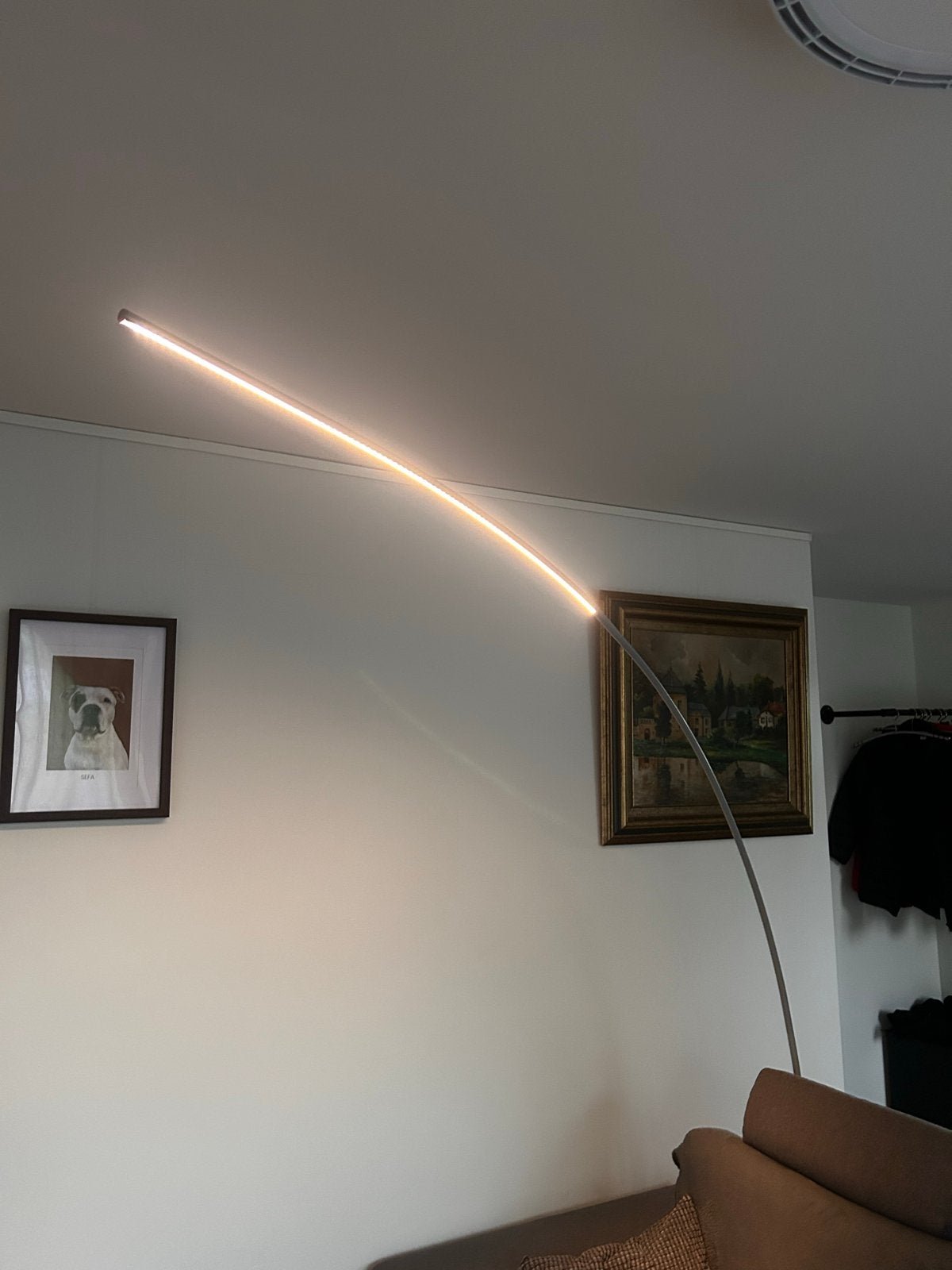 Moderne LED Booglamp - Stijlvolle Vloerlamp, Ophalen, Gebruikt, Metaal, 150 tot 200 cm