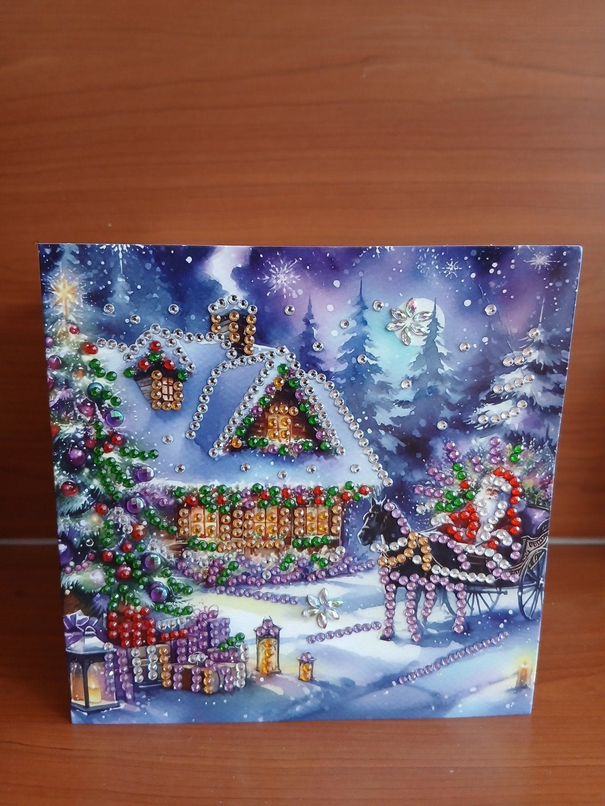 kerstkaart 129 diamond painting = 1,75, Ophalen of Verzenden, Nieuw, Kerst