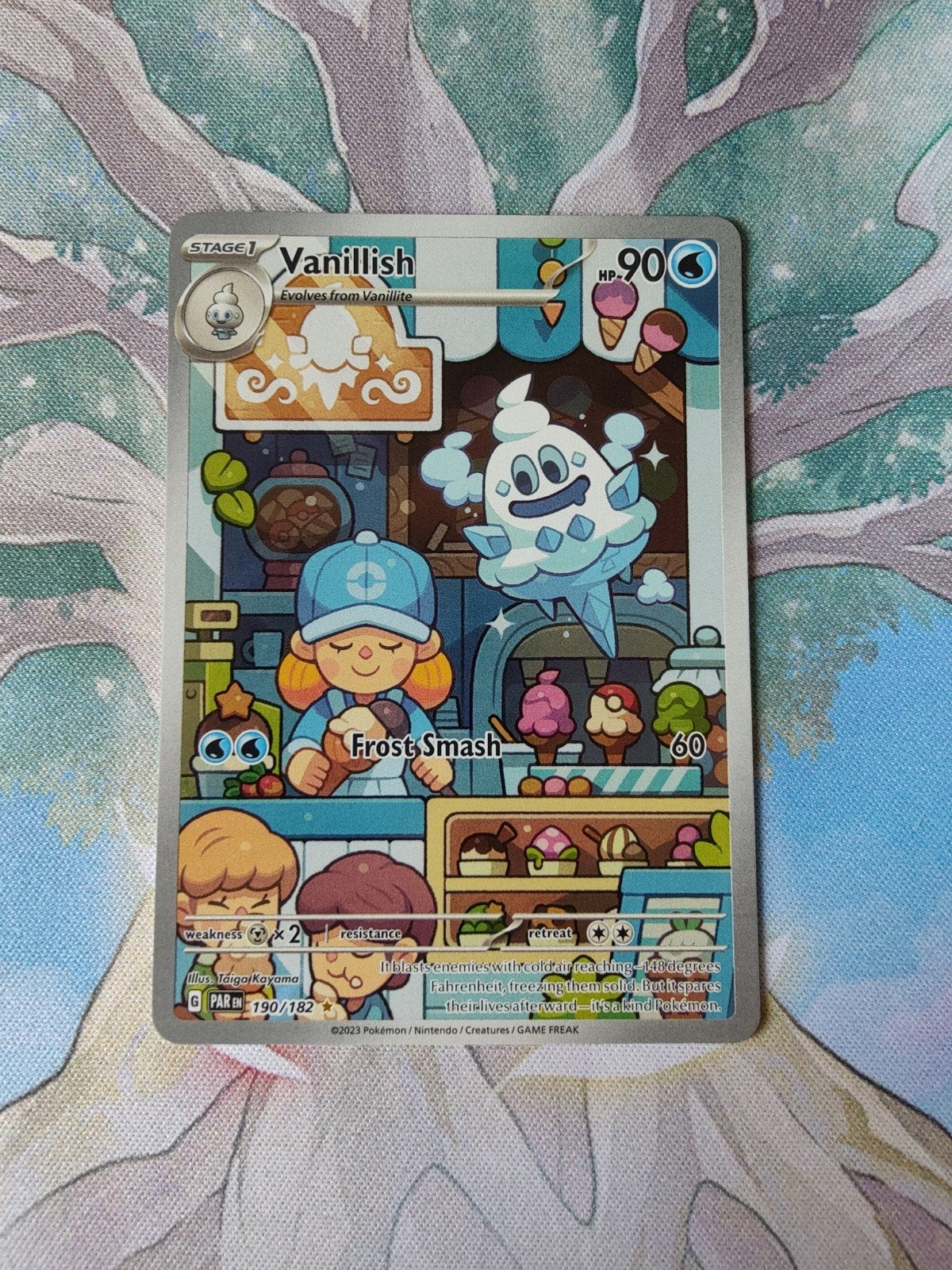 Pokemon paradox rift vanillish illustration 190/182, Ophalen of Verzenden, Nieuw, Losse kaart, Foil