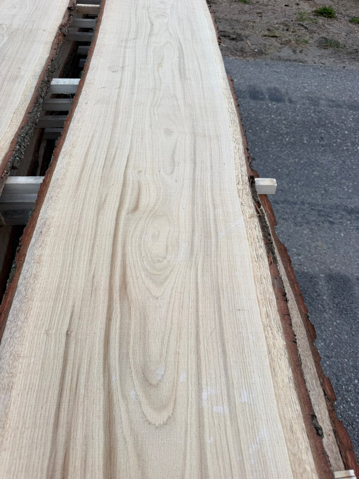 28 mooie eiken Schaaldelen 350x30-45x2,5 cm, Tuin en Terras, Ophalen, Planken, Zo goed als nieuw, Hardhout