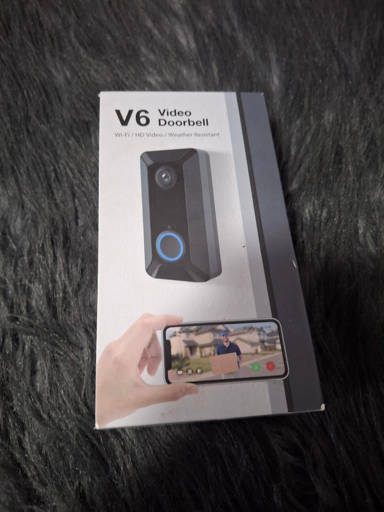 V6 Video Deurbel - Wi-Fi, HD Video, Weerbestendig, Ophalen of Verzenden, Bewegingsdetectiesensor, Nieuw, Draadloos
