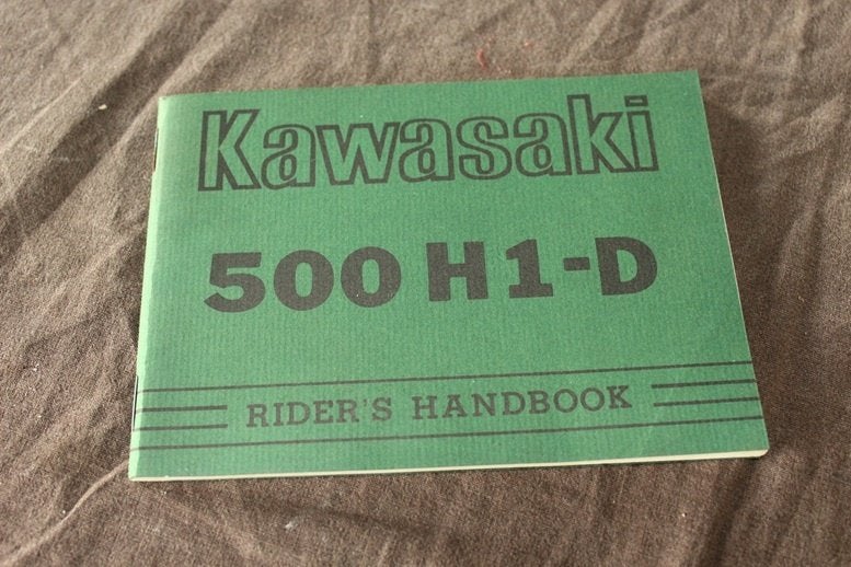 Kawasaki 500 H1-D 1972 motorcycle rider's handbook, Motoren, Ophalen of Verzenden, Kawasaki