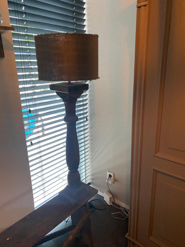 Balusterlsmp met linnen kap, Huis en Inrichting, Ophalen of Verzenden, Zo goed als nieuw, Minder dan 100 cm