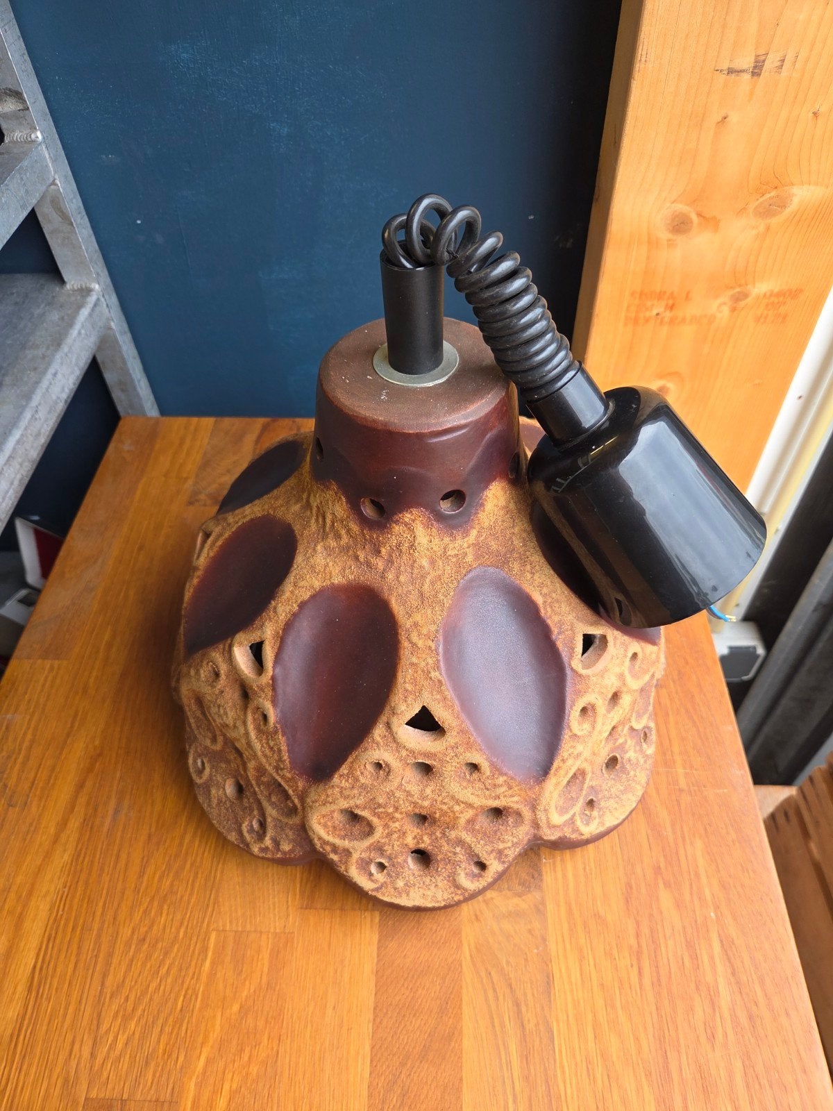 Vintage Herda keramische hanglamp Jaren '60/'70, Ophalen, Huis en Inrichting