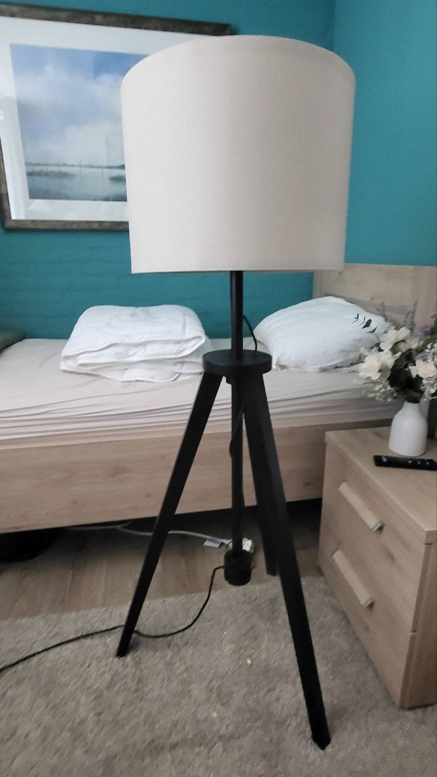 Ikea Vloerlamp met Verstelbare Hoogte, Huis en Inrichting, Ophalen of Verzenden, Gebruikt, Textiel, 150 tot 200 cm