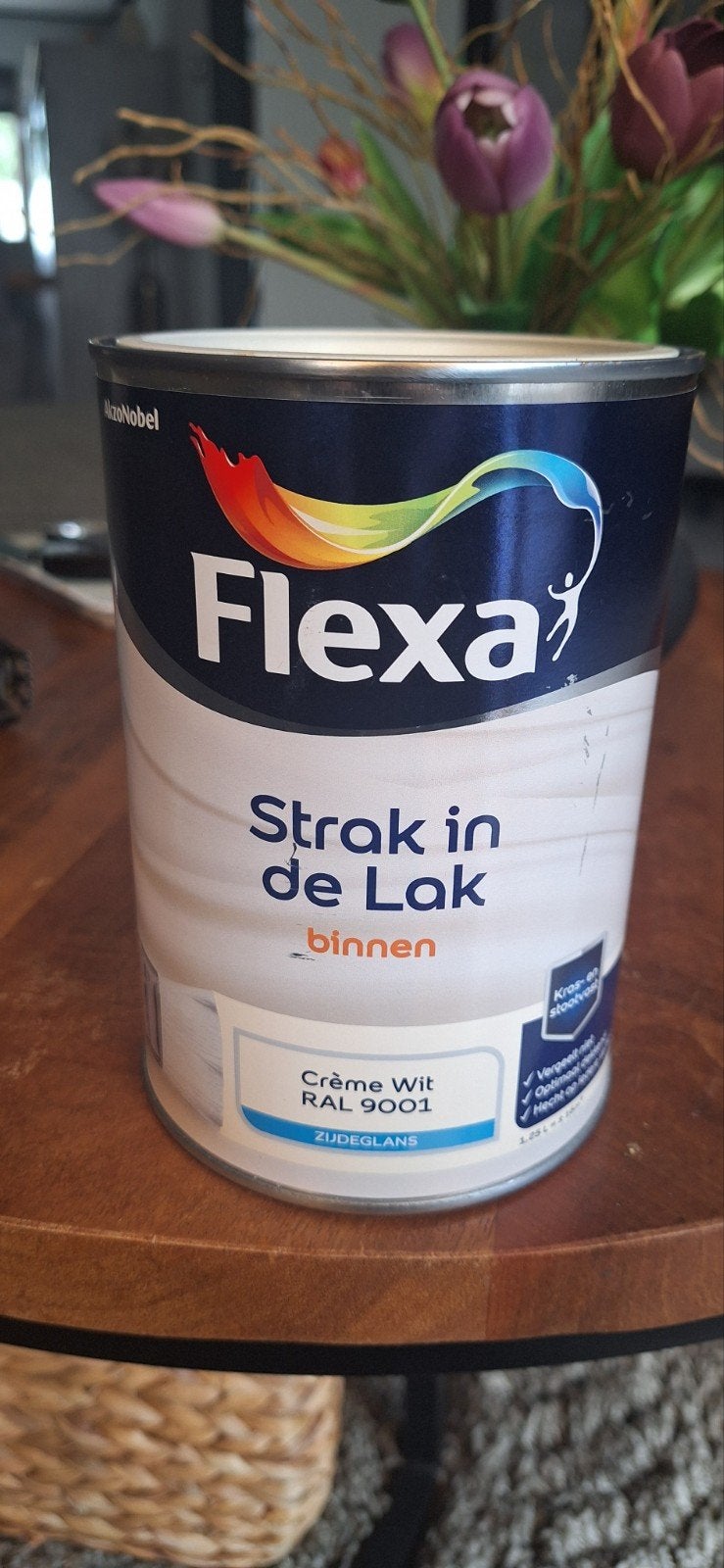 Flexa Strak in de Lak Binnen Crème Wit RAL9001 Zijdeglans, Ophalen, Nieuw, Overige typen