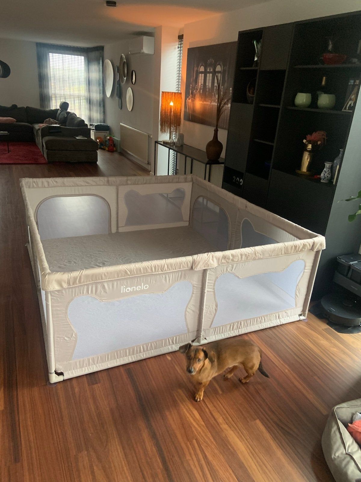 Lionelo Grondbox 200x180cm met rubberen tegels, Ophalen, Zo goed als nieuw, Rechthoekig