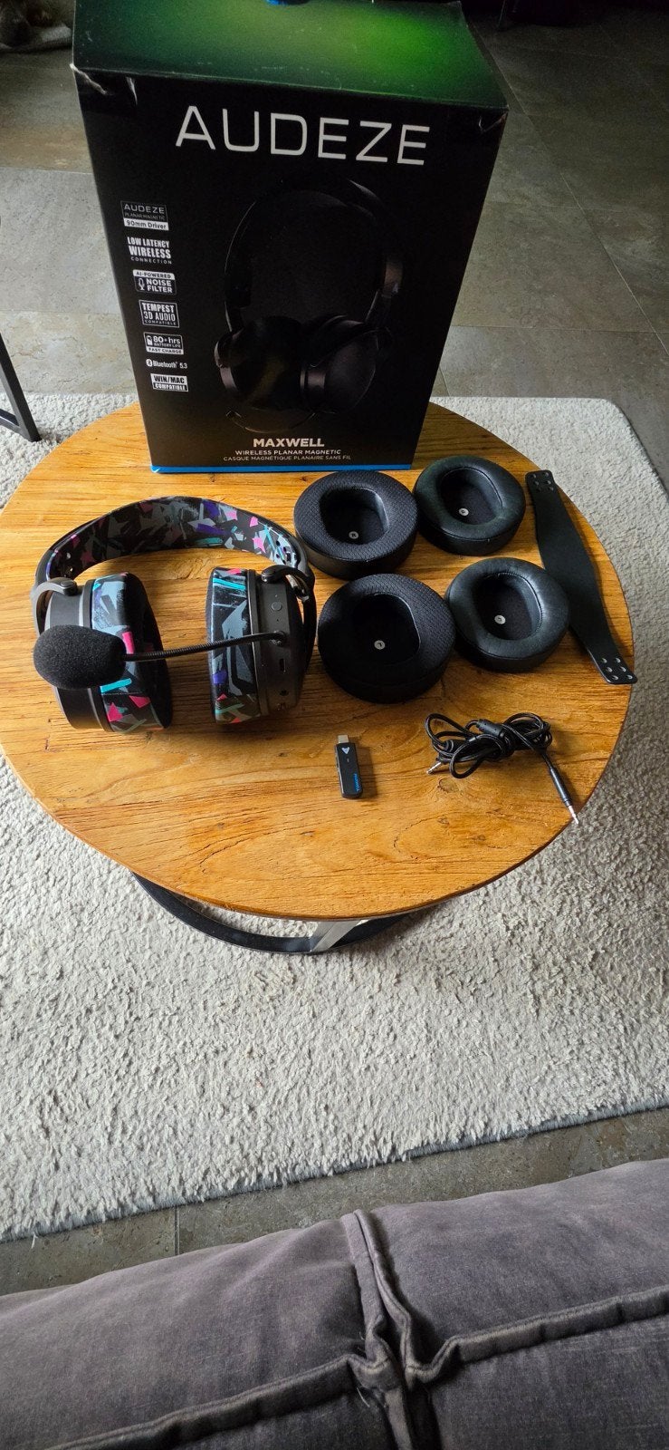 Audeze maxwell complete set, Ophalen of Verzenden, Zo goed als nieuw
