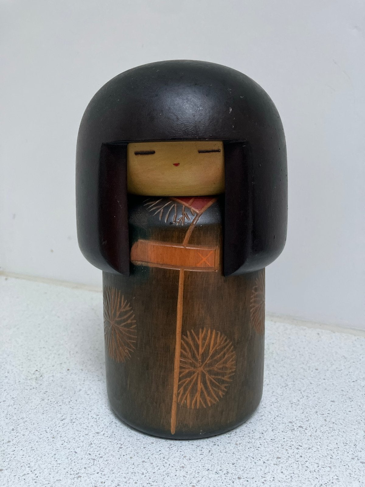 Vintage Kokeshi Dojo van Tanaka - 21 cm, Antiek en Kunst, Hout, Handgemaakt, Ophalen of Verzenden, Japan