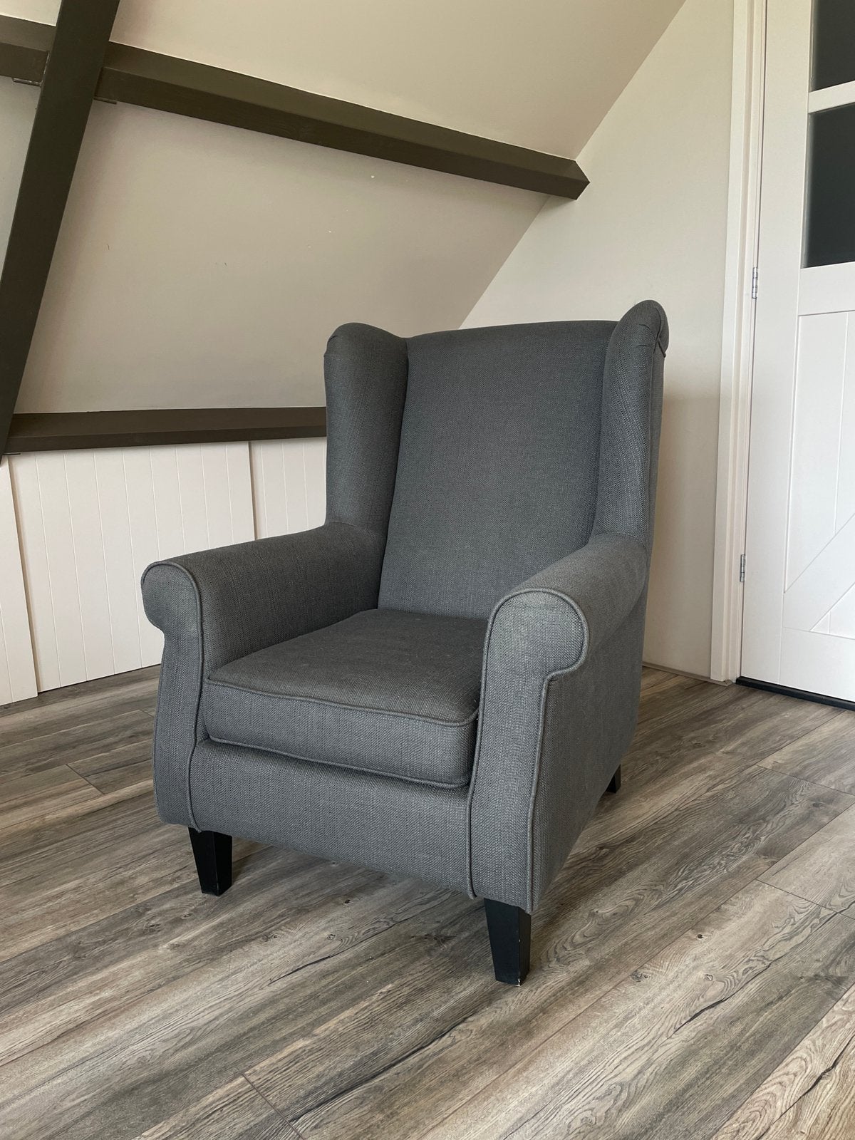 Grijzen fauteuil, Ophalen, Gebruikt, 75 tot 100 cm, 75 tot 100 cm