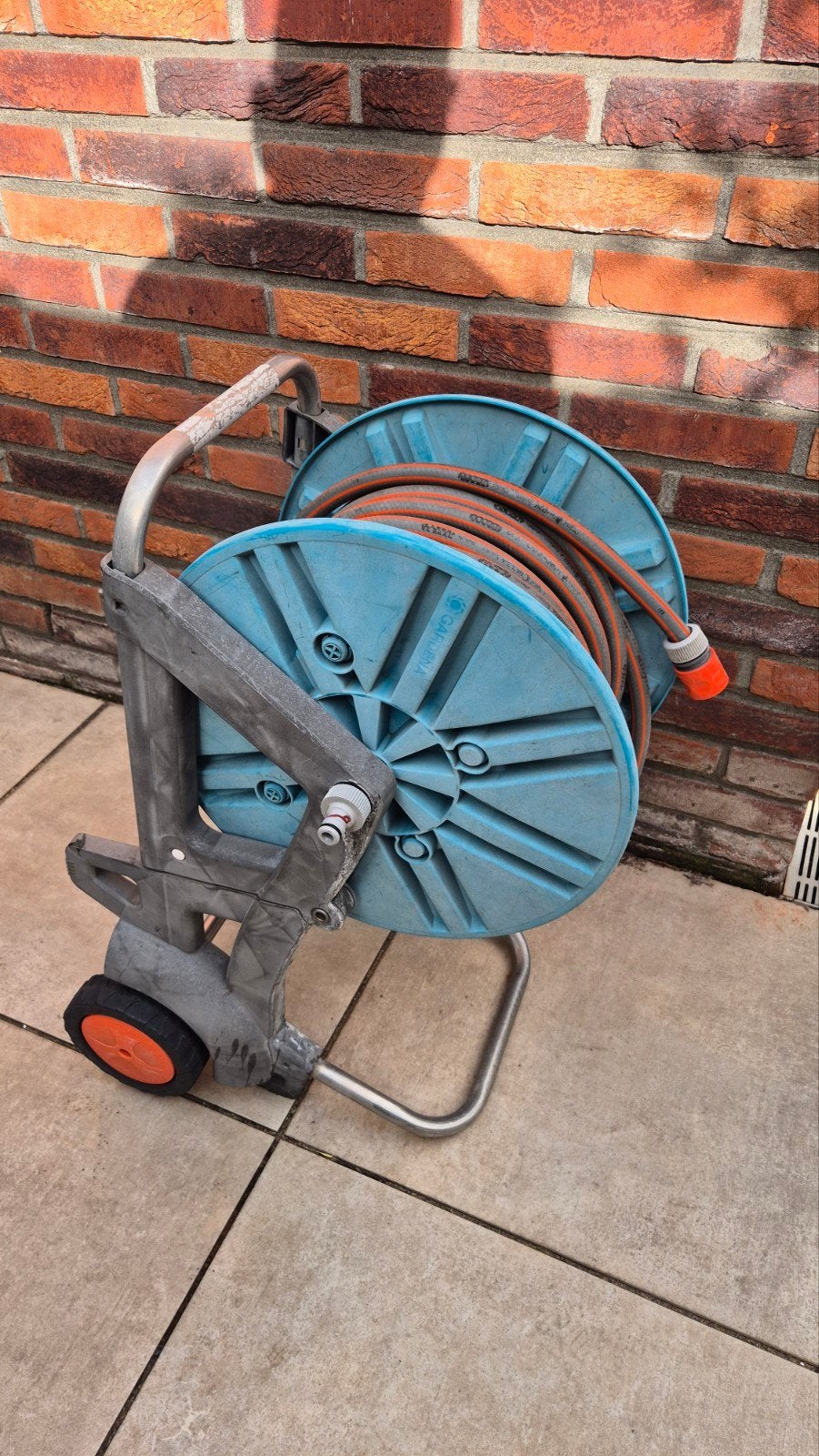 Gardena Classic System Tuinslanghaspel met slang, Tuin en Terras, Ophalen, Gebruikt