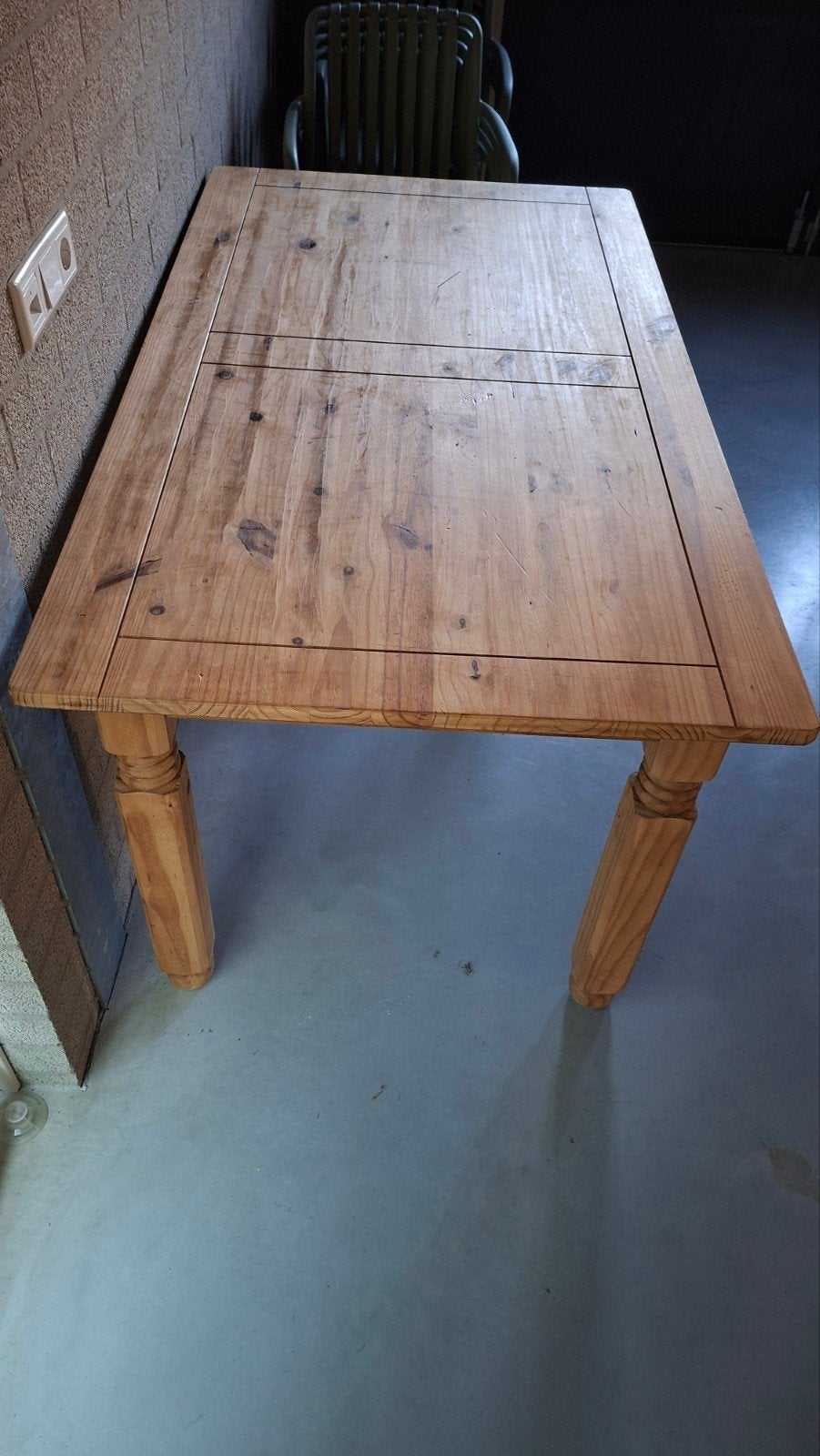 Grenen tafel 90x160cm met demontabele poten, Huis en Inrichting, Ophalen, Gebruikt, 50 tot 100 cm, 150 tot 200 cm
