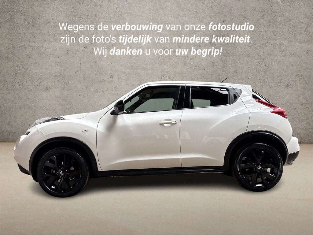 Nissan Juke 1.6 Sport Automaat (NAVIGATIE, CLIMATE, CAMERA,, Auto's, Nissan, Stof, Zwart, Wit, Origineel Nederlands