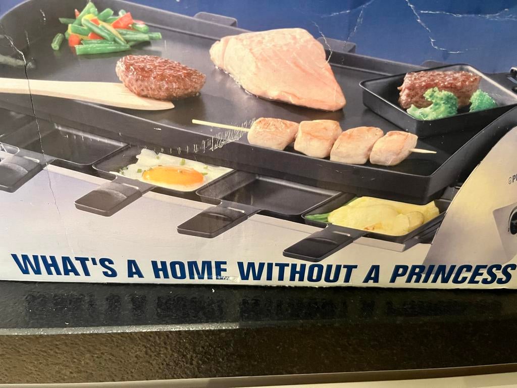 Princess Silver Family Grill, Gourmet en Raclette, Ophalen of Verzenden, Zo goed als nieuw, 4 t/m 7 personen
