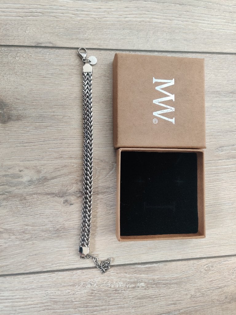 MW Siena armband zilver, Ophalen of Verzenden, Zo goed als nieuw, Zilver, Staal