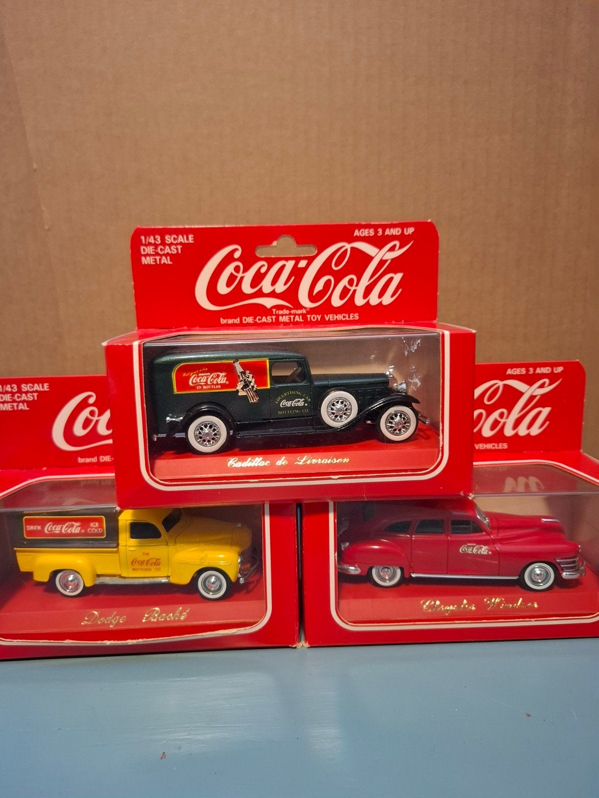 3 coca cola auto's, Ophalen of Verzenden, Zo goed als nieuw, Auto, Solido