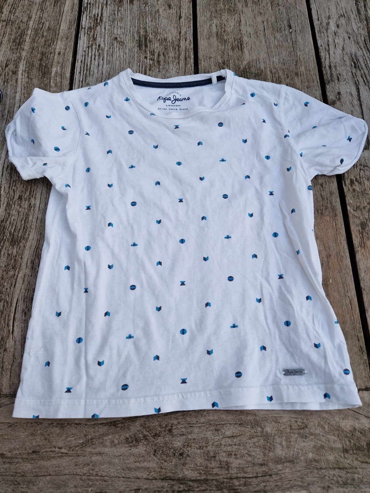 T-shirt 128 wit Pepe jeans, Pepe Jeans, Ophalen of Verzenden, Zo goed als nieuw, Shirt of Longsleeve