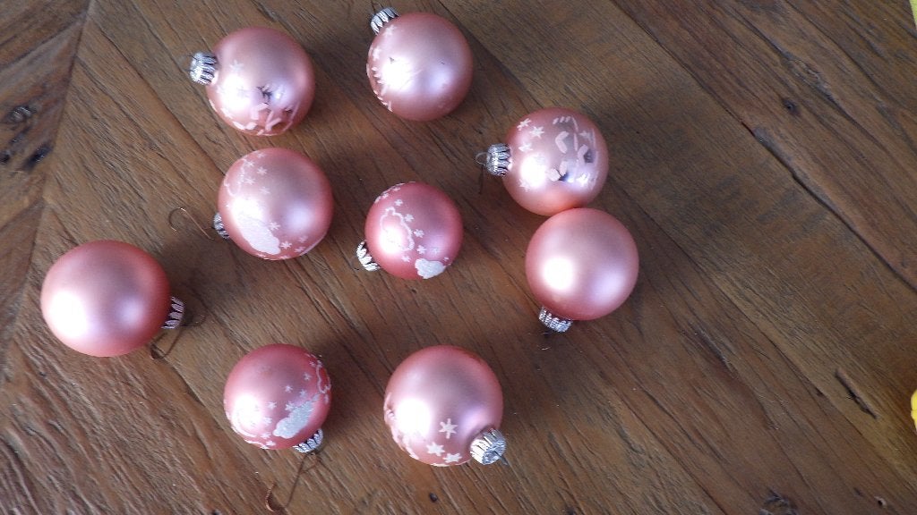 mooie roze kerstballen, Diversen, Kerst, Ophalen of Verzenden, Gebruikt