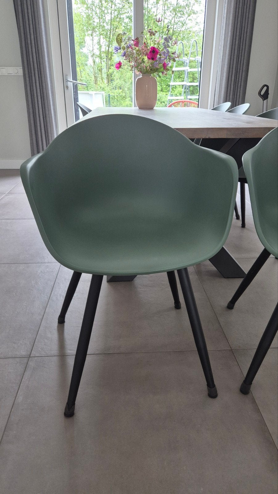 6 stoelen, kan zowel voor binnen als buiten, Huis en Inrichting, Stoelen, Ophalen, Kunststof, Overige kleuren, Zo goed als nieuw