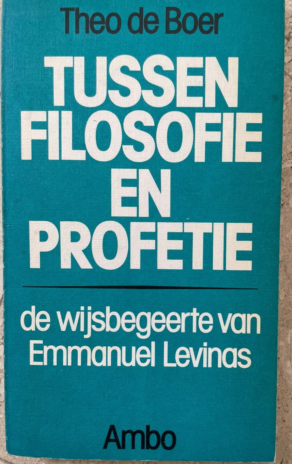 Tussen Filosofie en Profetie - Theo de Boer, Ophalen of Verzenden, Gelezen, Cultuurfilosofie