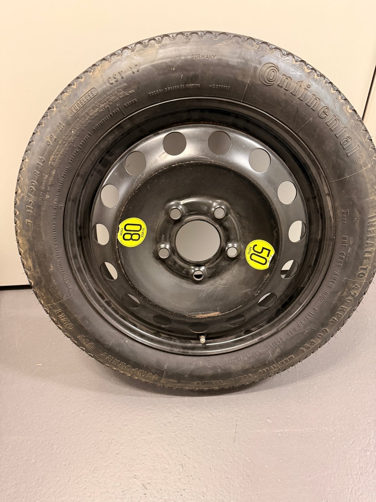 Nieuw Continental thuiskomertje (bmw) 115/90 R16 5x120 ET32, Ophalen of Verzenden, Nieuw