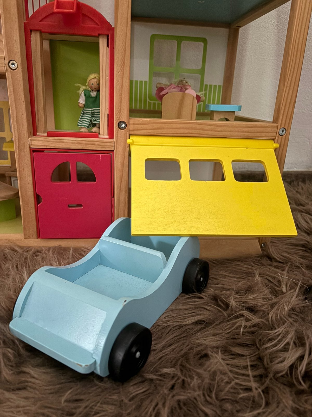 Houten poppenhuis, Kinderen en Baby's, Ophalen, Zo goed als nieuw