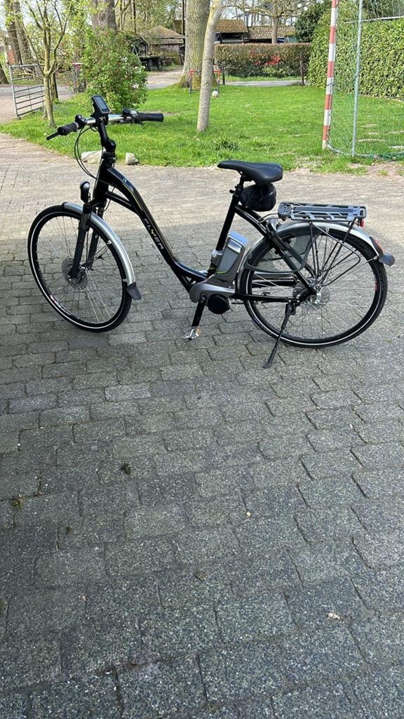 Mooie flyer elektrische damesfiets middenmotor 5800 km, Ophalen of Verzenden, Zo goed als nieuw, Overige merken