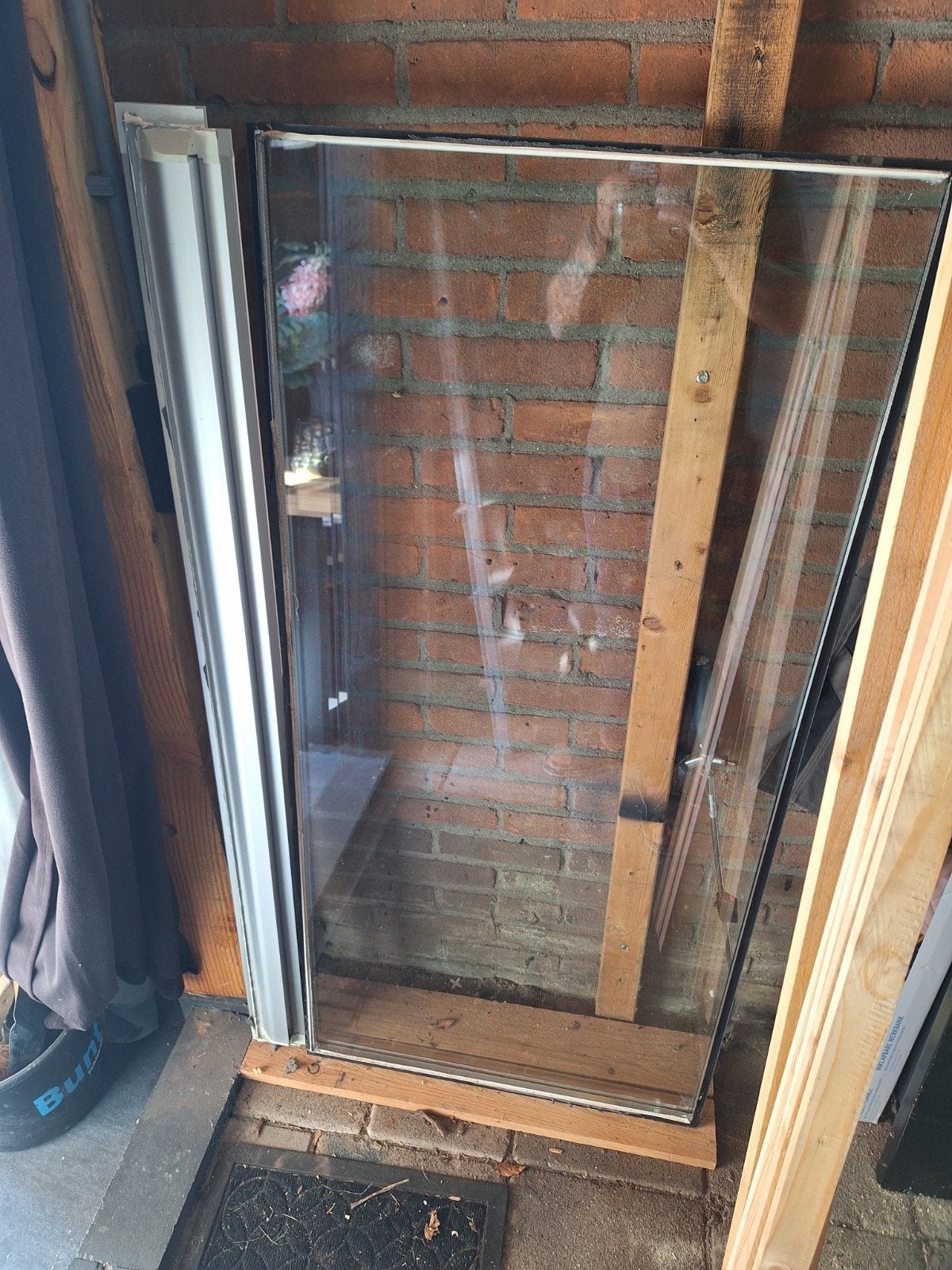 glas 2.5 cm dik incl ventilatie rooster, Doe-het-zelf en Verbouw, Glas en Ramen, Ophalen, Minder dan 80 cm, Minder dan 80 cm