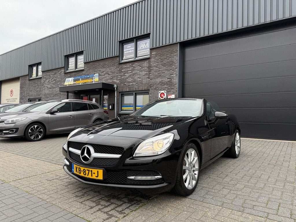 Mercedes-Benz SLK 200 | 12MND GARANTIE | CRUISE | NAVI | BLU, Auto's, Mercedes-Benz, Euro 5, Zwart, 4 cilinders, Cabriolet