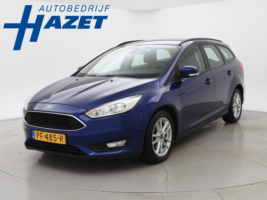 Ford Focus Wagon 1.0 ECOBOOST 125 PK + APPLE CARPLAY / TREKH, Auto's, Gebruikt, Euro 6, Navigatiesysteem, Blauw