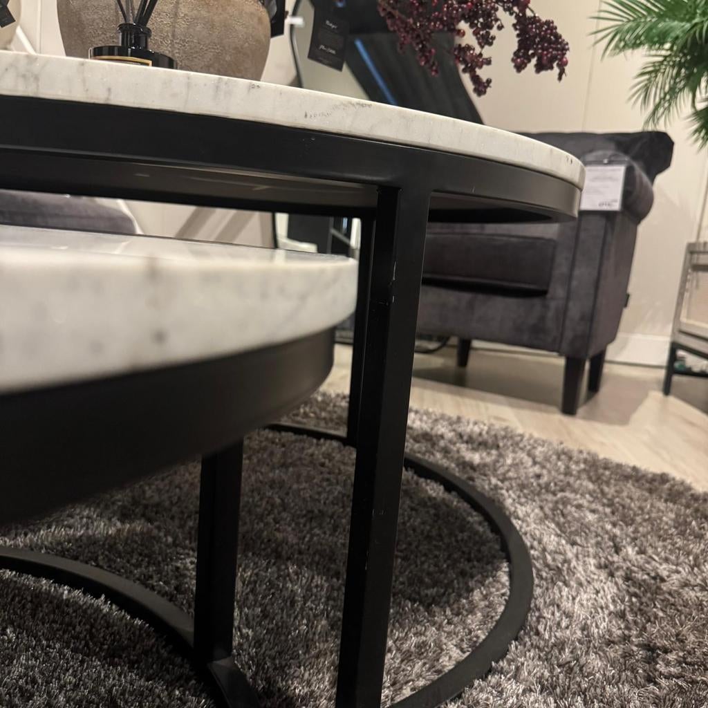 Richmond sale salontafel set Lexington, Ophalen, 50 tot 100 cm, Rond, 50 tot 100 cm