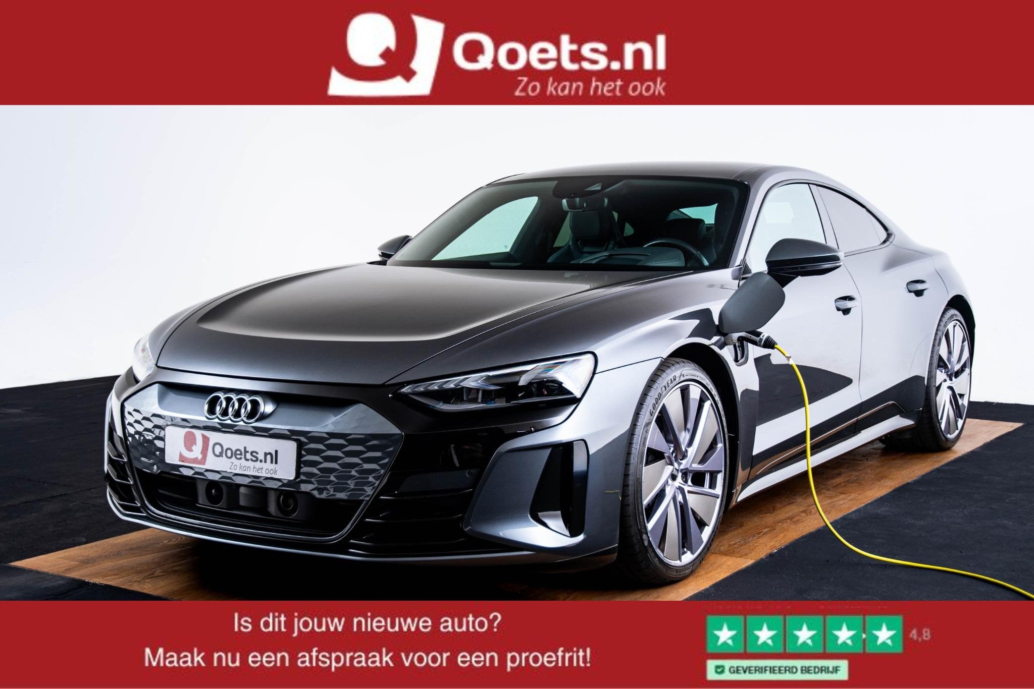Audi e-tron GT 93 kWh B&O - Head up - Adaptive Cruise Assist, Auto's, Audi, Automaat, Zwart, 93 kWh, E-tron GT