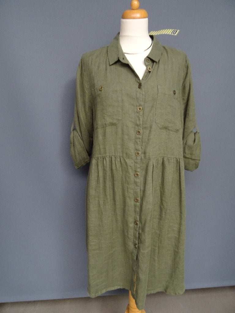 GUDRUN SJÖDEN maat M, linnen tuniek jurk(NIEUW)., Kleding | Dames, Jurken, Maat 38/40 (M), Nieuw, Ophalen of Verzenden, Knielengte