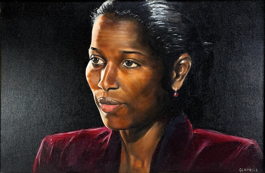 187. Olieverfschilderij, G. Capelle - portret Ali, 20e eeuw