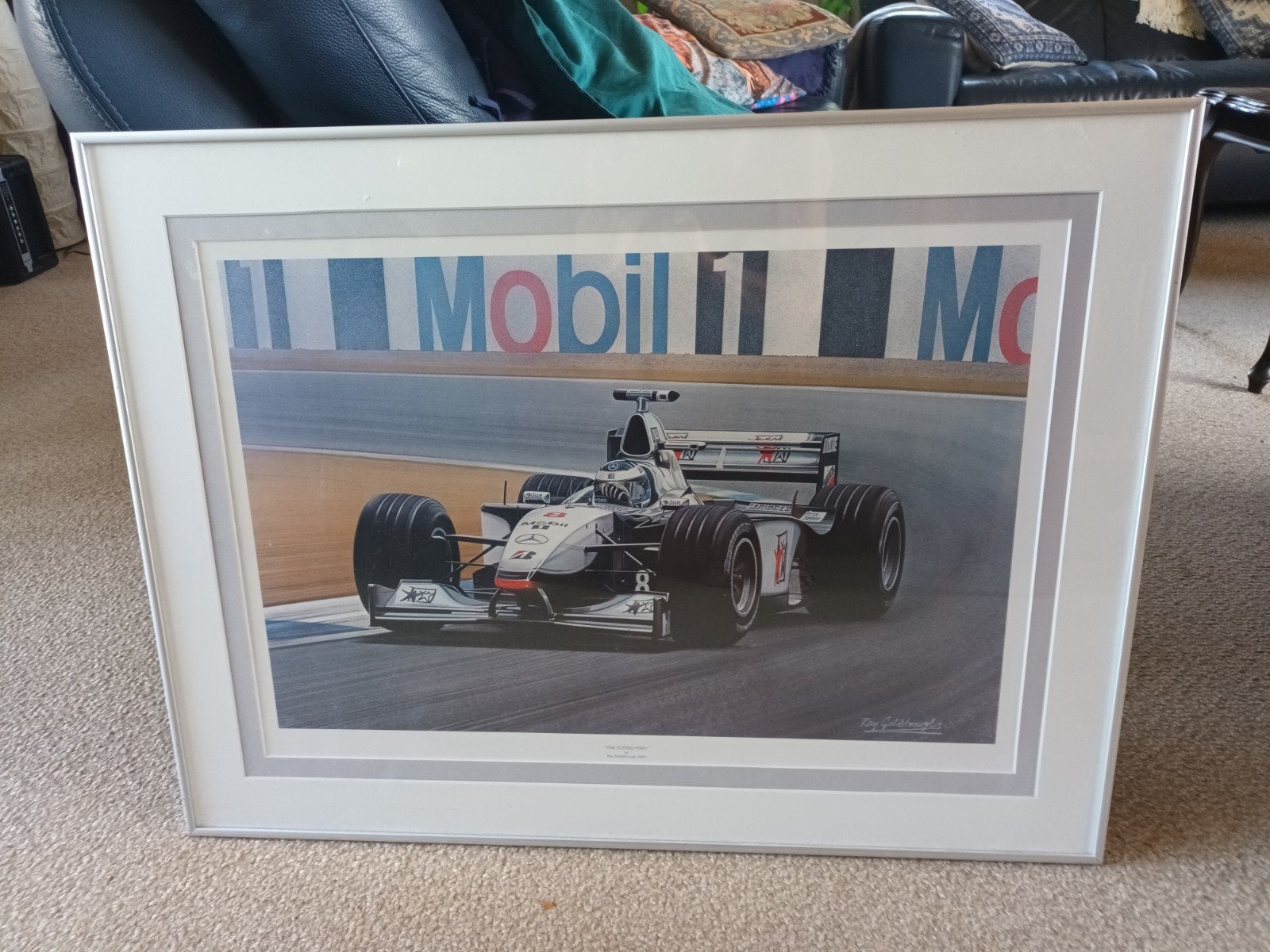 Ingelijste print "The Flying Finn"  Mika Häkkinen, Ophalen