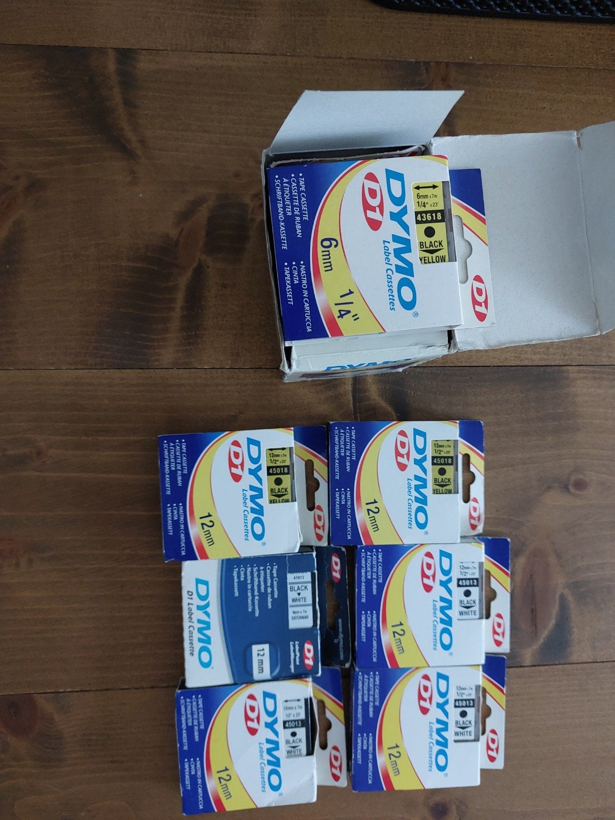 dymo label-cassettes 6 en 12mm nieuw in doos, Computers en Software, Ophalen of Verzenden, Nieuw, Tape-label, DYMO