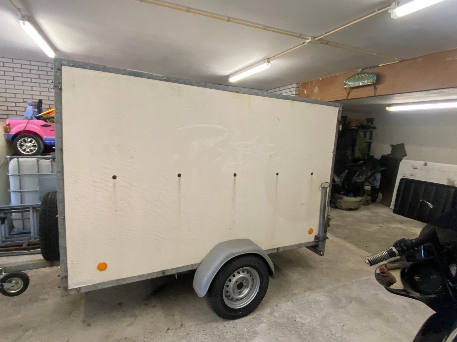 Dichte gesloten aanhanger 250/153/125, Auto diversen, Aanhangers en Bagagewagens, Ophalen of Verzenden, Zo goed als nieuw