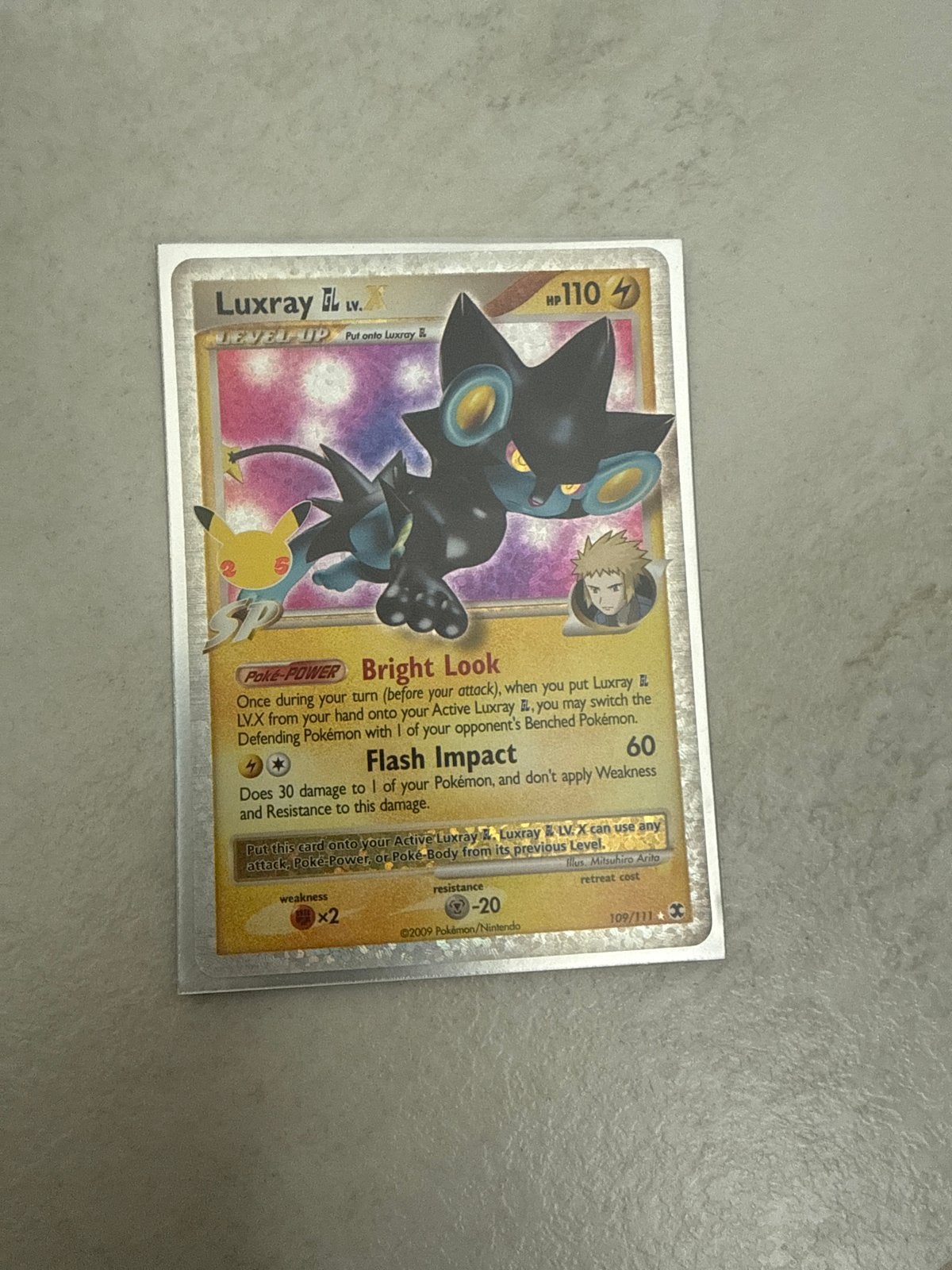Luxray GL LV.X Pokémon Kaart - HP110 - 109/111, Ophalen of Verzenden, Zo goed als nieuw, Losse kaart
