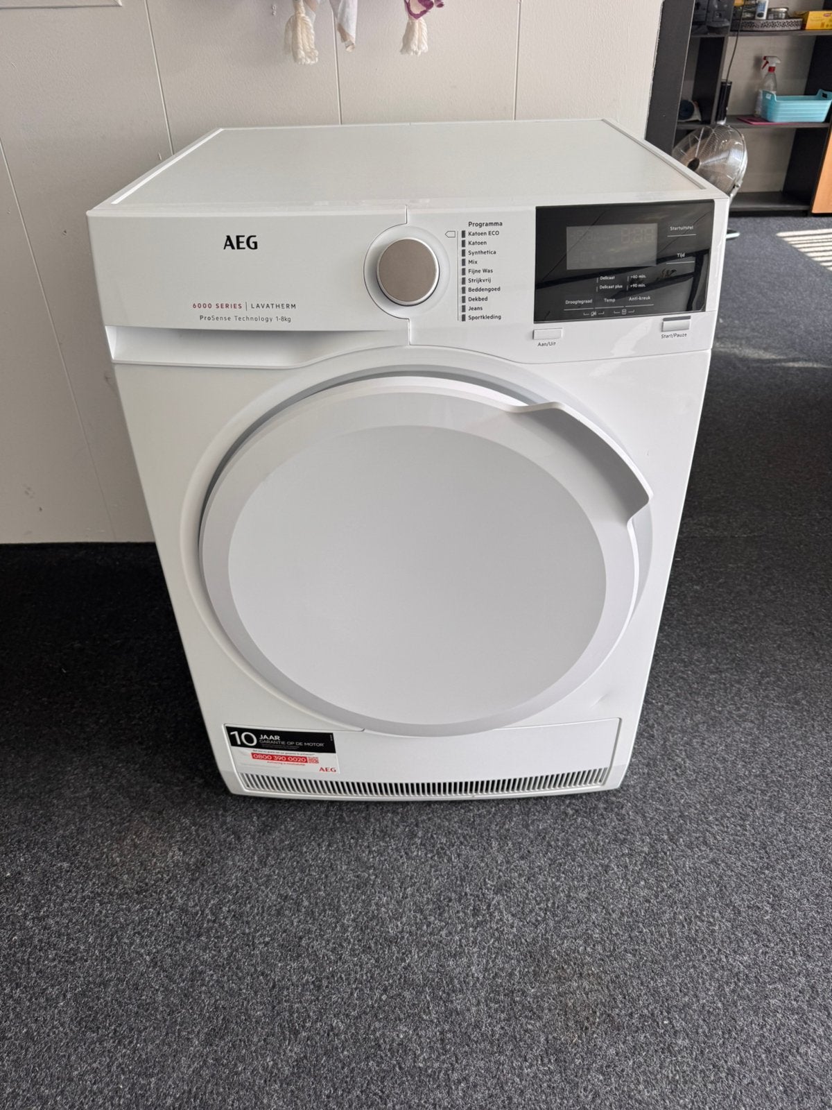 AEG CONDENSDROGER 8 KG met 1 jaar garantie, Witgoed en Apparatuur, Wasdrogers, Refurbished, Condens, Voorlader, 6 tot 8 kg, 85 tot 90 cm