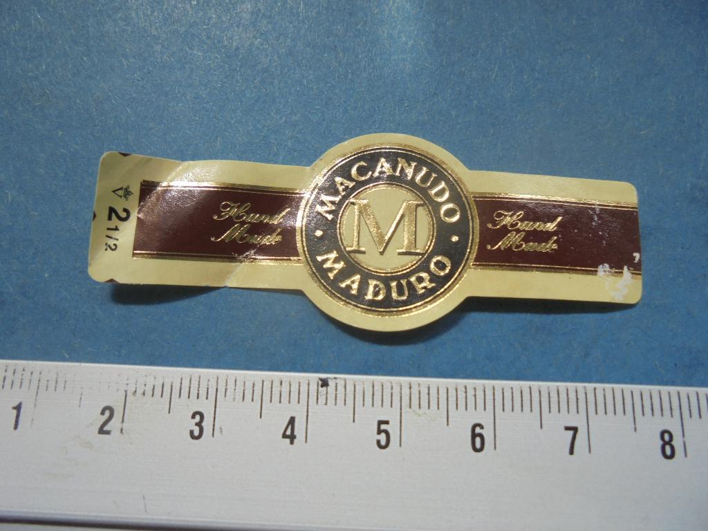 Sigarenband Macanudo Maduro uit Jamaica / Dominican Rep., Verzamelen, Ophalen of Verzenden, Zo goed als nieuw, Sigarenbandjes