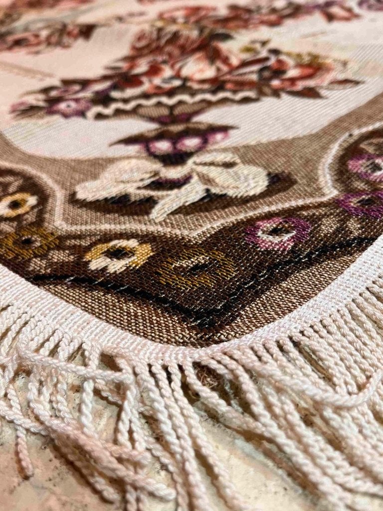 Vintage tafelkleed klassiek bloemen patroon 146/123, Djt@dejuistetoon.eu, Ophalen of Verzenden, Zo goed als nieuw, Mon Plaisir 19, Etten-Leur, Netherlands