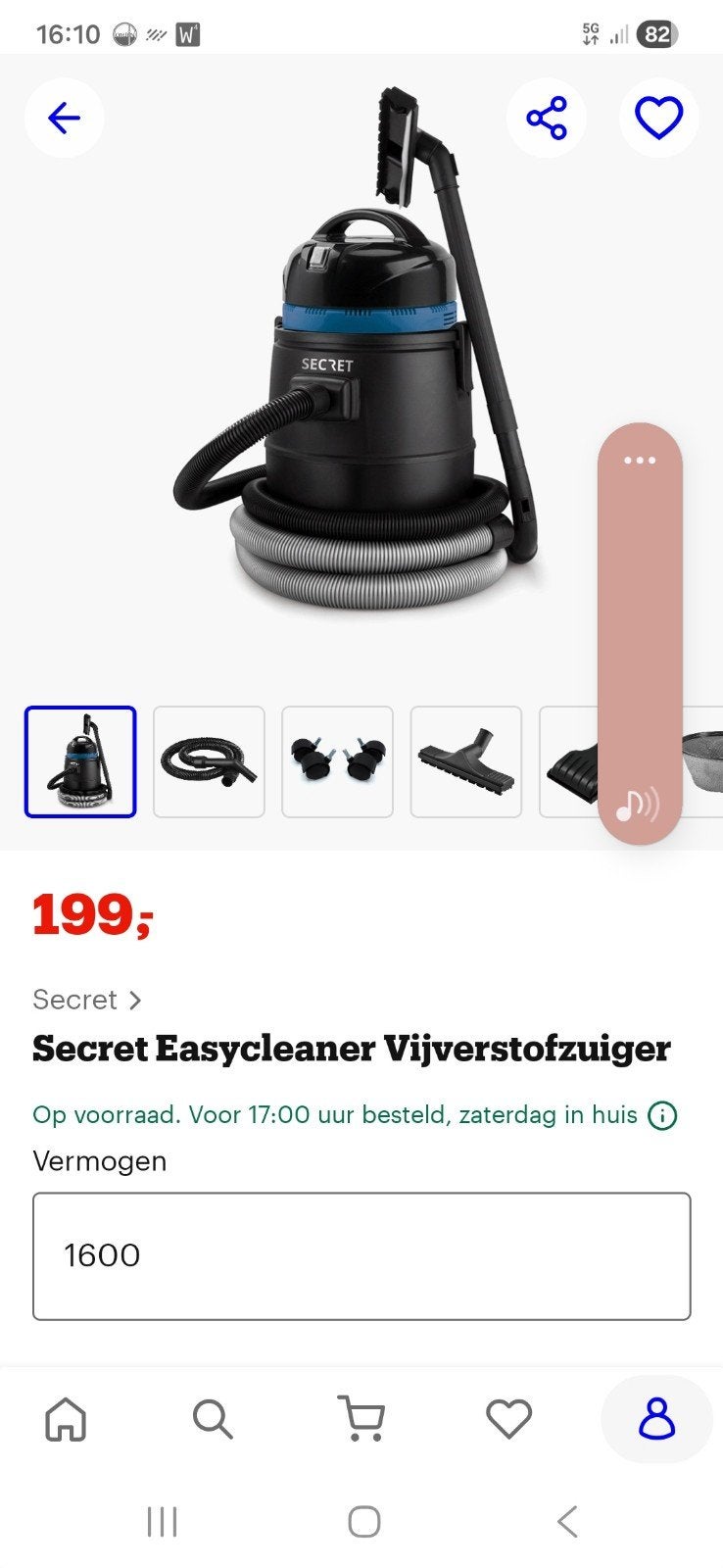 Vijverstofzuiger, Secret Easycleaner, Ophalen of Verzenden