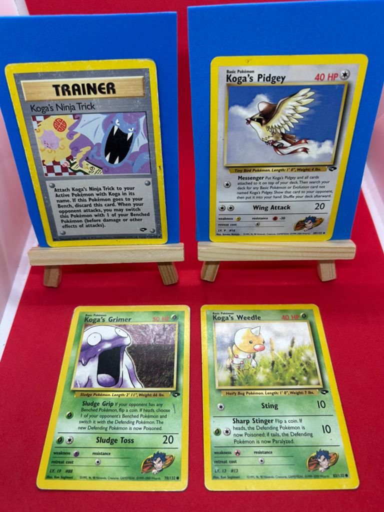 Koga bundel – Ninjatrick Pidgey Grimer Weedle WOTC, Ophalen of Verzenden, Zo goed als nieuw, Meerdere kaarten